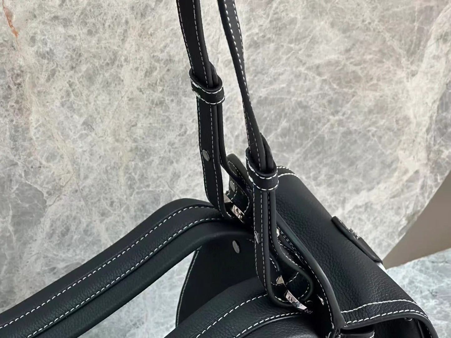 CD Gallop Sling Bag Black Grained Calfskin
