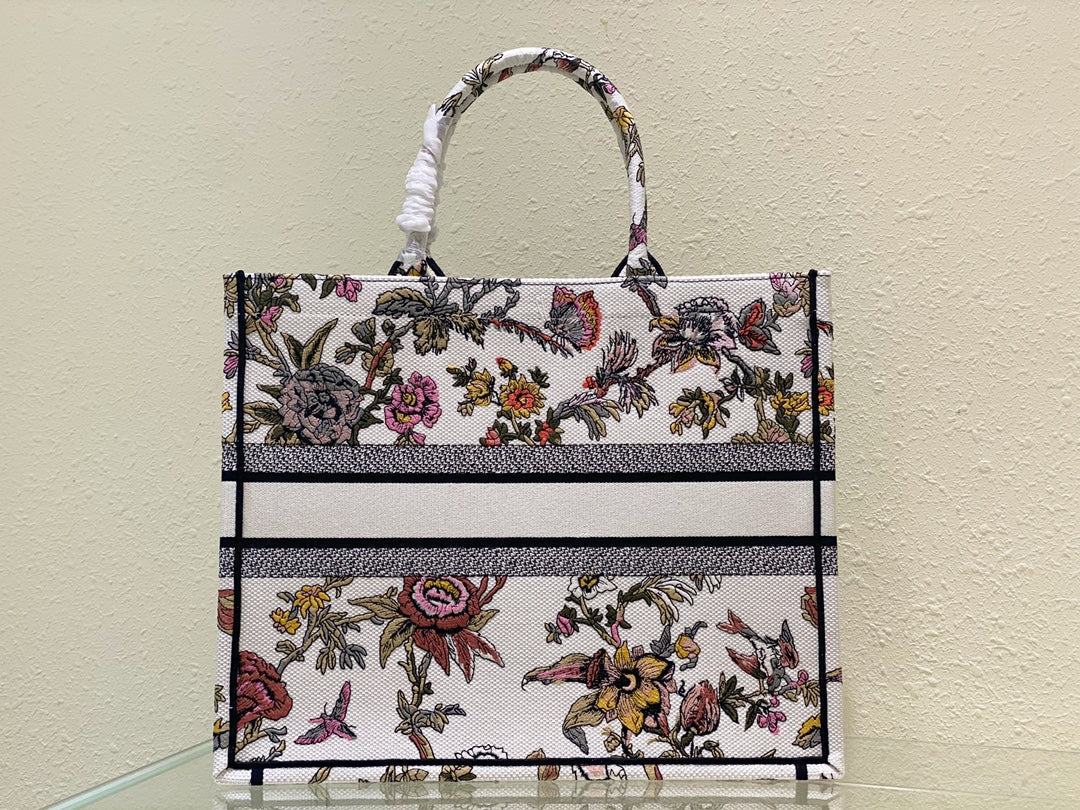 Large CD Book Tote 42cm Jardin Botanique White