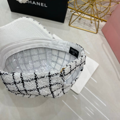 CHANEL Checkered Baseball Cap