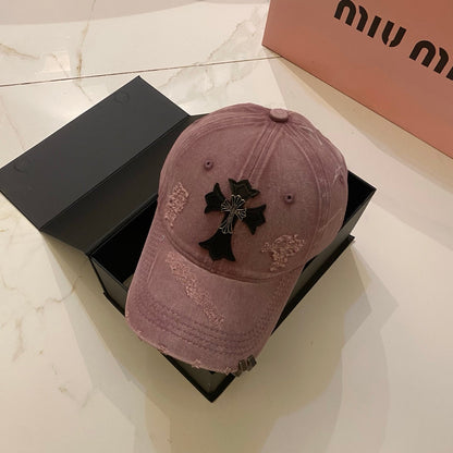 Chrome Hearts Distressed Washed Baseball Cap